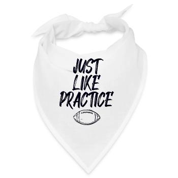 Just Like Practice American Football - Bandana - Weiß - Vorne