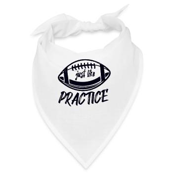 Just Like Practice American Football - Bandana - Weiß - Vorne