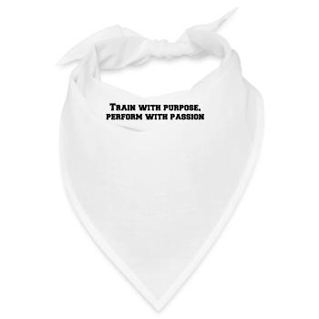 Fitness - Train with purpose, perform with - Bandana - Weiß - Vorne
