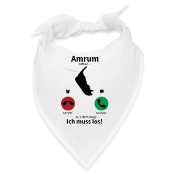 Amrum ruft an... - Bandana - Weiß - Vorne