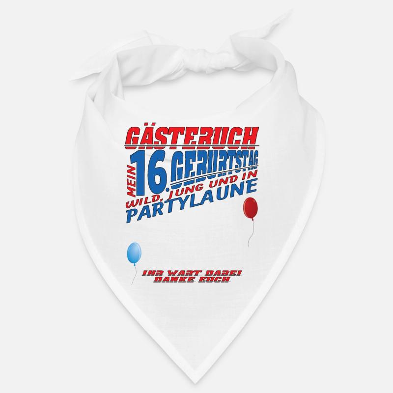 16. Geburtstag Mädchen & Junge Gästebuch Bandana