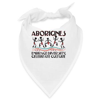 Aborigines Embrace Diversity - Bandana - Weiß - Vorne