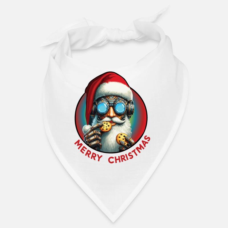 Weihnachtsmann Cyberpunk - Bandana - Weiß