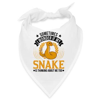 Schlangen Besitzer Kornnatter Natter - Bandana - Weiß - Vorne