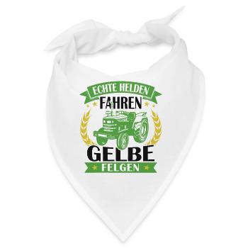 Echte helden fahren gelbe felgen - Bandana - Weiß - Vorne