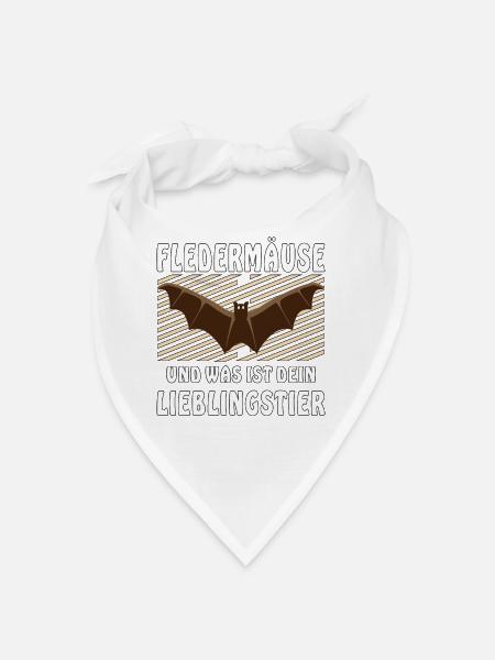 FLEDERMÄUSE WAS IST DEIN LIEBLINGSTIER - Bandana - Weiß - Vorne