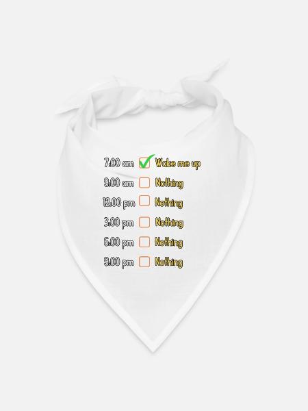 Things To Do During The Day | Funny Design - Bandana - white