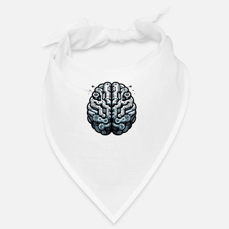 Künstliche Intelligenz, Maschinelles Lernen, Daten - Bandana - Weiß