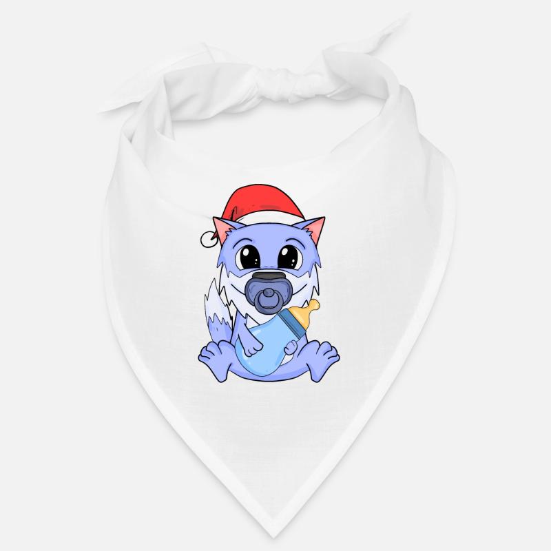 Bébé loup Noël Bandana