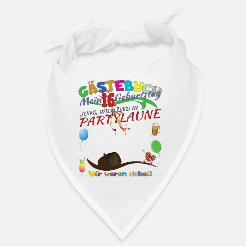 16. Geburtstag Mädchen & Junge Gästebuch Bandana