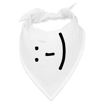 Einfach lächeln - Bandana - Weiß - Vorne
