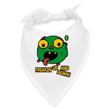 Freakin' Up and Down Cartoon Monster - Bandana - Weiß - Vorne
