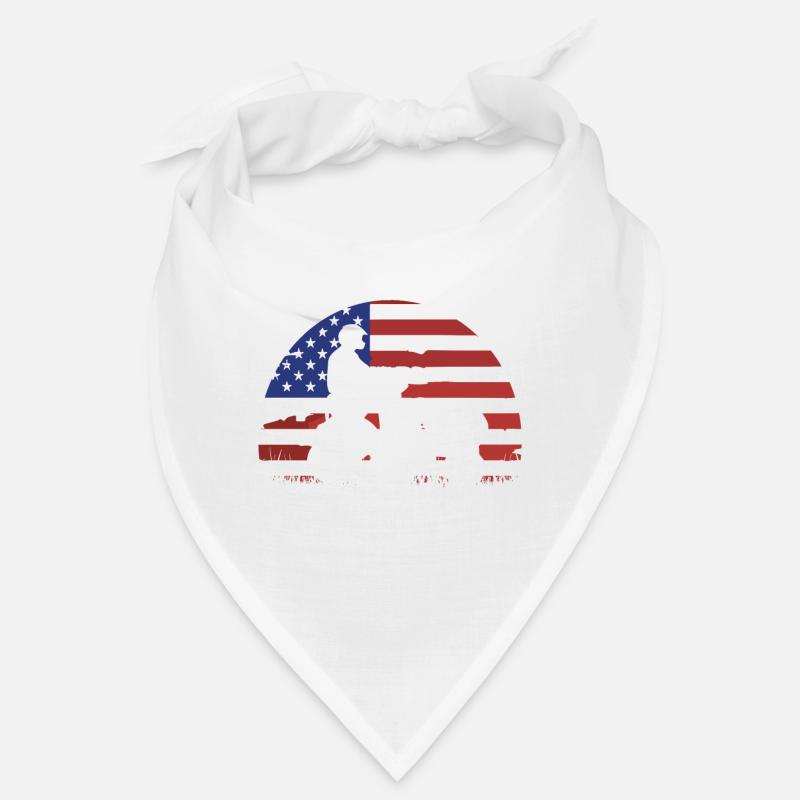 Tondeuse de course drôle Drapeau américain Bandana