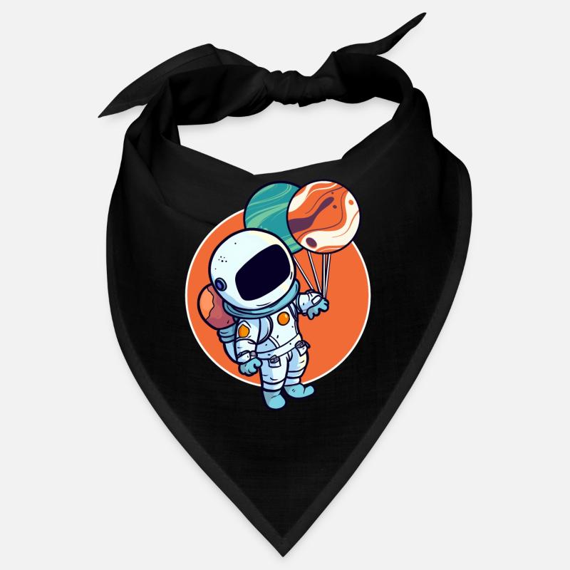 Astronaut Holding Planet Balloons Solar System Bandana