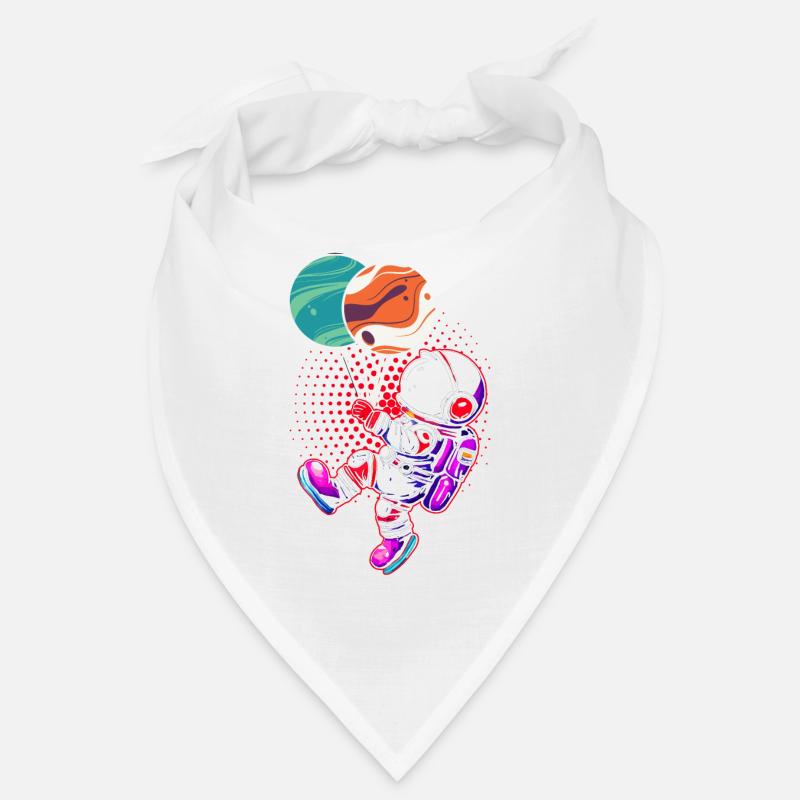 Astronaut Holding Planet Balloons Solar System Bandana