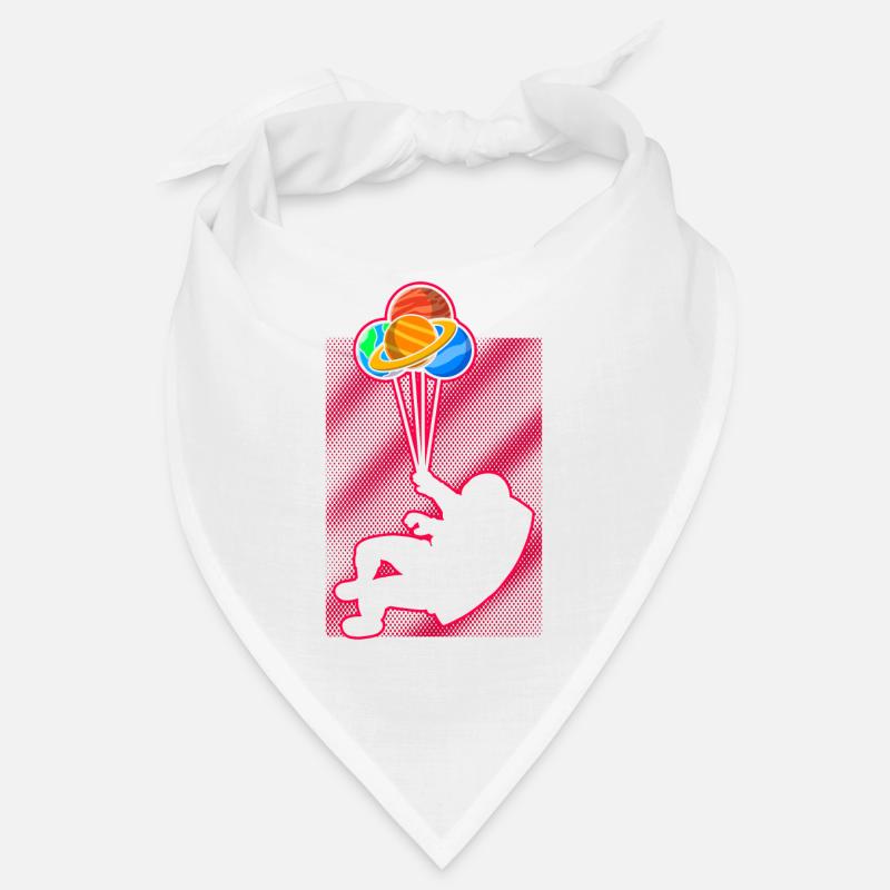 Astronaut Holding Planet Balloons Solar System Bandana