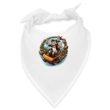 Freizeitpark Jahrmarkt Rummelplatz Game Kirmes - Bandana - Weiß - Vorne