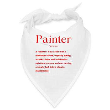 Maler Spruch - Bandana - Weiß - Vorne