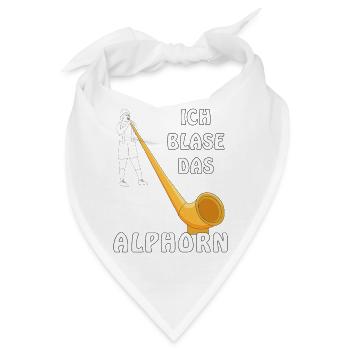 ICH BLASE DAS ALPHORN - Bandana - Weiß - Vorne
