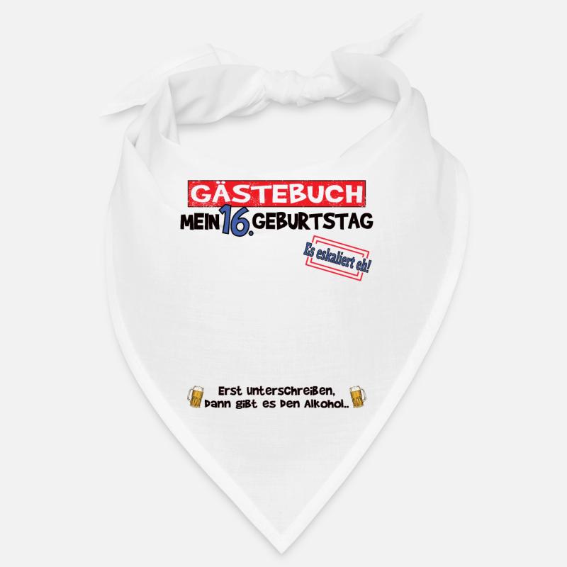 16. Geburtstag Mädchen & Junge Gästebuch Bandana