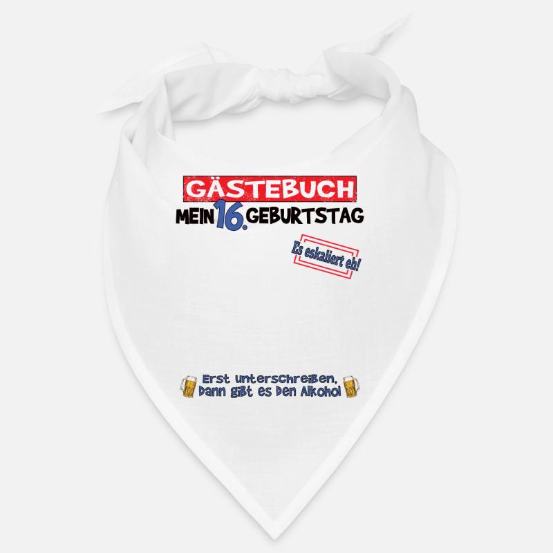 16. Geburtstag Mädchen & Junge Gästebuch Bandana