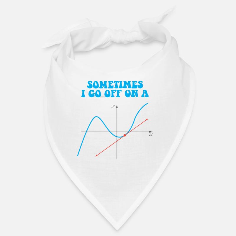 Sometimes I Go Off On A Tangent Math Pun Bandana