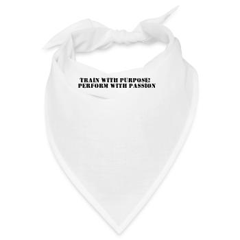 Fitness - Train with purpose, perform with - Bandana - Weiß - Vorne