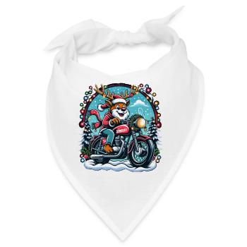 Simson S51 Enduro - Weihnachts - für Ihn lustiges - Bandana - Weiß - Vorne