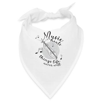 Dulcimer-Musiker Zupfinstrument Hammered Dulcimer - Bandana - Weiß - Vorne