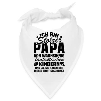 Ich bin stolzer Papa von wahnsinnig fantastischen - Bandana - Weiß - Vorne