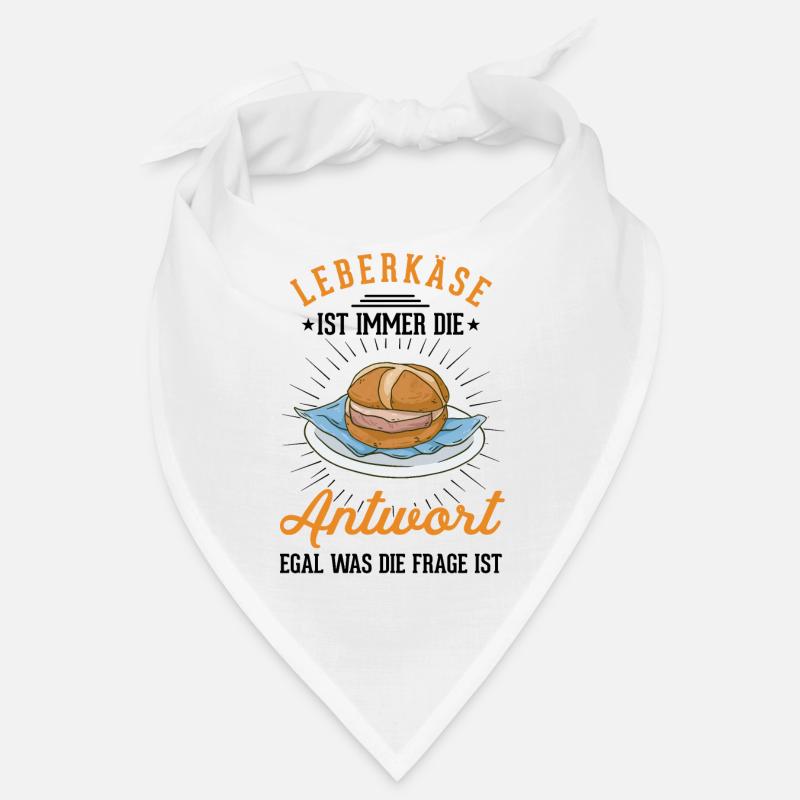 Leberkas Leberkäse Fleischkäse - Bandana - Weiß