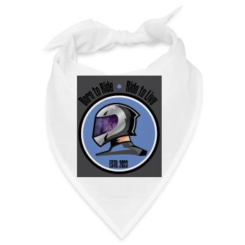 Born to Ride, Ride to Live - Bandana - Weiß - Vorne