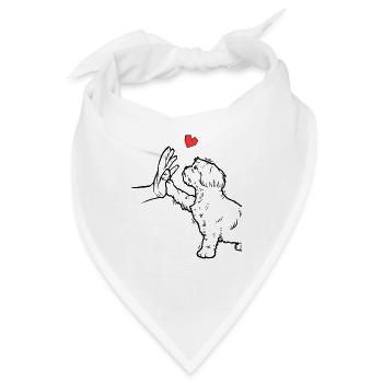 Shih Tzu Niedlich Shih Tzu Liebe Shih Tzu - Bandana - Weiß - Vorne