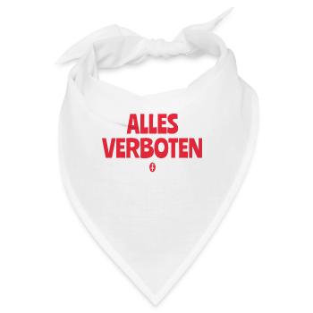 Alles Verboten - Bandana - Weiß - Vorne