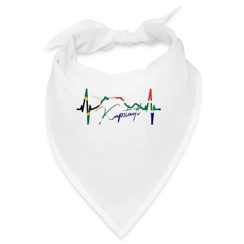 Kapstadt Skyline Herzschlag Südafrika Tafelberg - Bandana - Weiß - Vorne