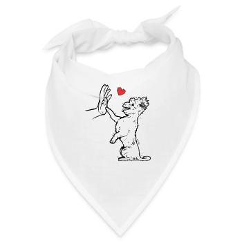 Yorkshire Terrier Niedlicher Yorkshire Terrier - Bandana - Weiß - Vorne
