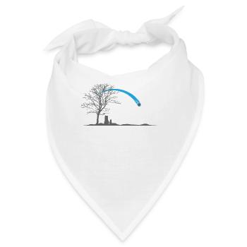 Sternschnuppe am dunklen Himmel - Bandana - Weiß - Vorne