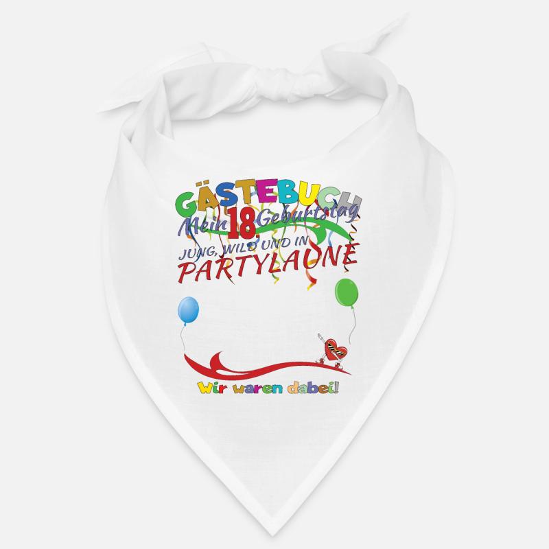 18. Geburtstag Mädchen & Junge Gästebuch Bandana