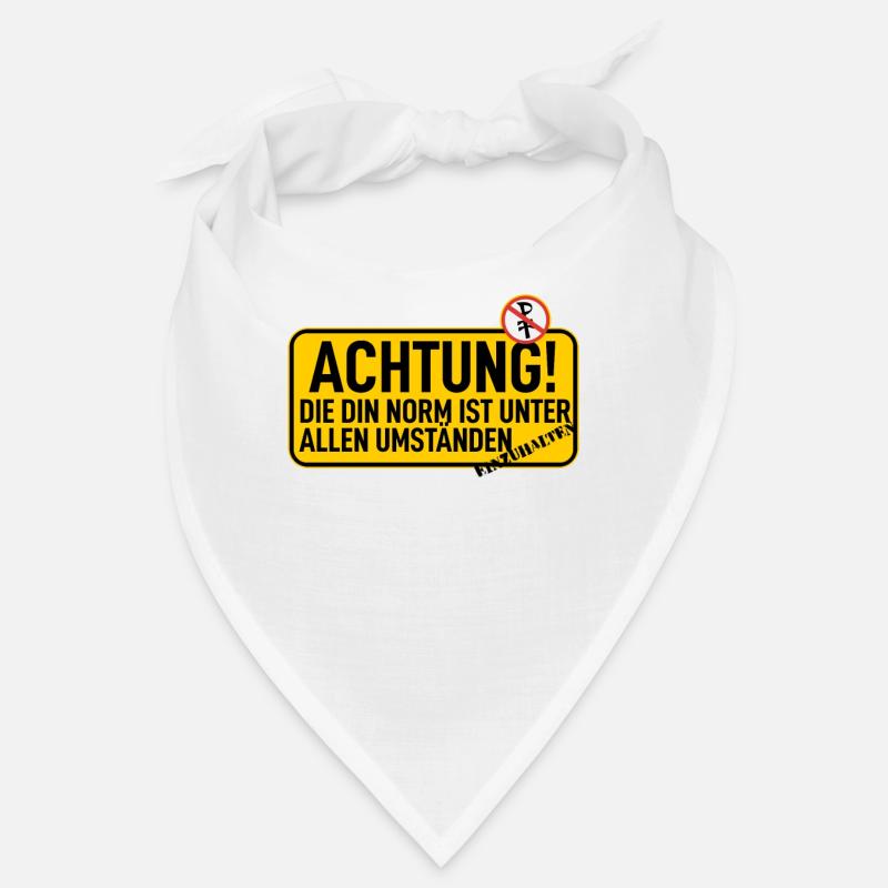 Attention : Réglementation conforme à la norme DIN Bandana