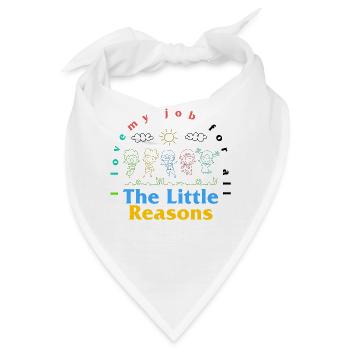 Lehrer-Shirt, ich liebe meinen Job für all das Kleine - Bandana - Weiß - Vorne