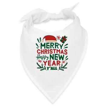 Frohe weihnachten Frohe weihnachten Frohe weihnach - Bandana - Weiß - Vorne