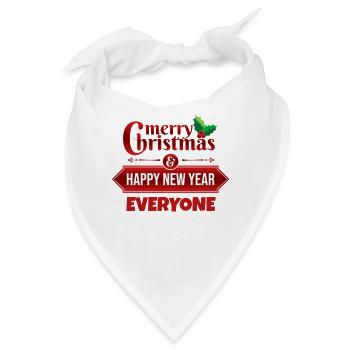 Frohe weihnachten Frohe weihnachten Frohe weihnach - Bandana - Weiß - Vorne