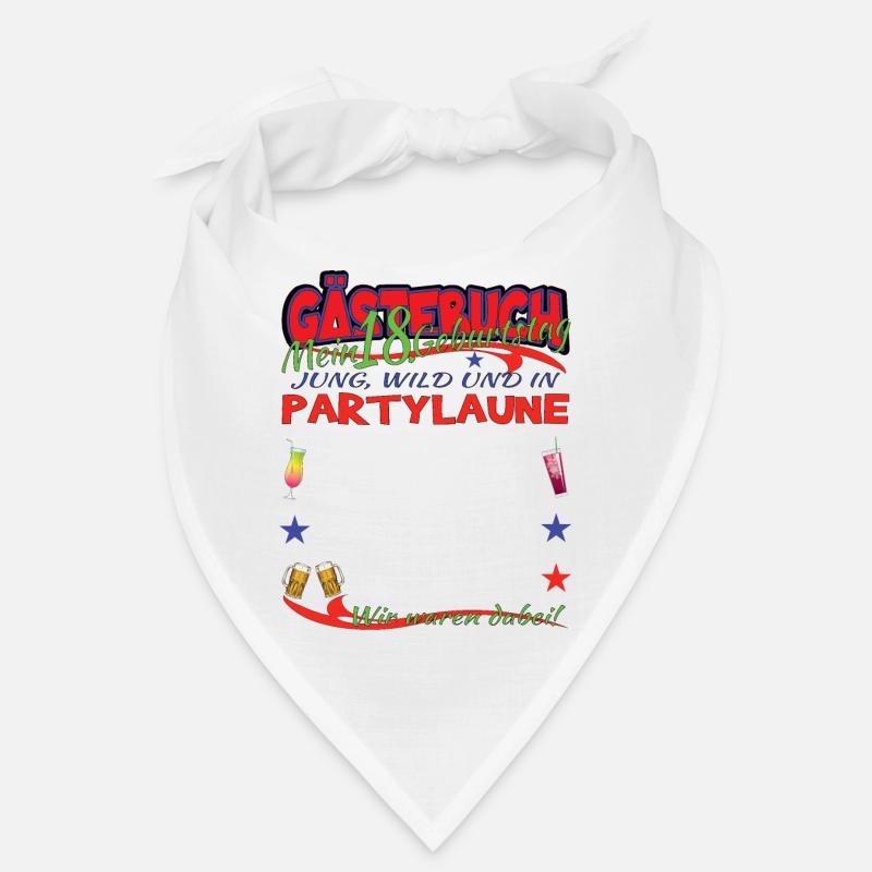 18. Geburtstag Mädchen & Junge Gästebuch Bandana