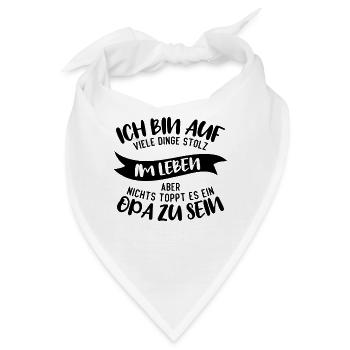 ich bin stolz wie ein Opa - Bandana - Weiß - Vorne
