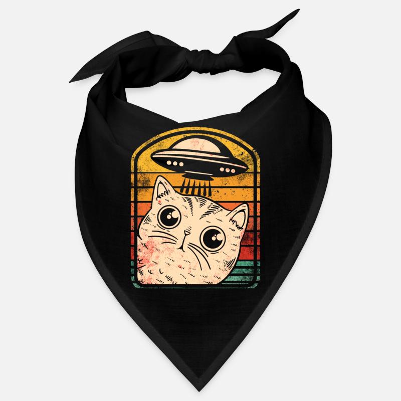 Drôle de chats-selfie ovnis extraterrestre vaisseau spatial Kitty Bandana