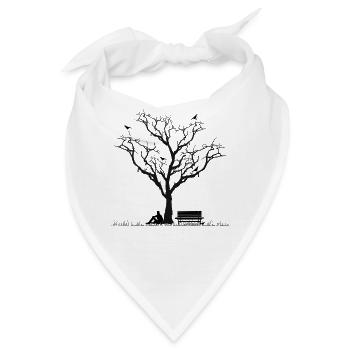 Einsamkeit ist das beste Unternehmen | Motivierende Kunst - Bandana - Weiß - Vorne