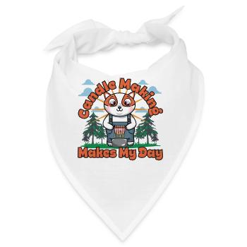 Kerzen machen macht mir den Tag - Bandana - Weiß - Vorne