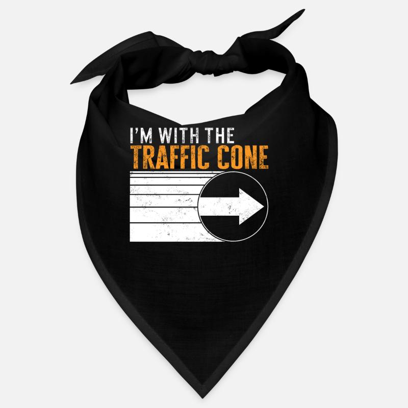 Chemise d’Halloween, je suis avec le cône de circulation Tee, Bandana