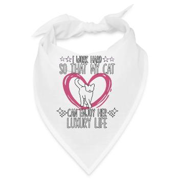 Lustiger Katzenspruch Katzenbesitzer Katzenmotiv - Bandana - Weiß - Vorne