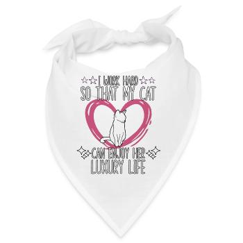 Katzen Fan Katze Freund Katze Spruch Katzen - Bandana - Weiß - Vorne